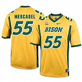 North Dakota State Bison 55 Aaron Mercadel Gold College Football Jersey Dzhi,baseball caps,new era cap wholesale,wholesale hats